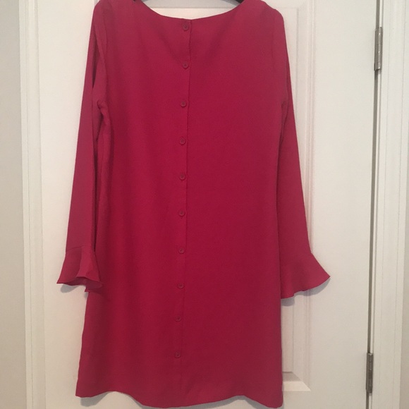 Banana Republic Pink Ruffle Sleeve/Back Button Dress - Picture 3 of 4